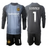 Maglie da calcio Inter Milan Yann Sommer #1 Portiere Prima Maglia Bambino 2025-26 Manica Lunga (+ Pantaloni corti)